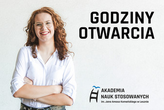 Tekst: godziny otwarcia.