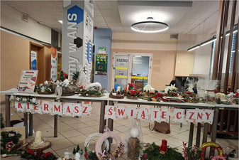 Ozdoby świąteczne przygotowane na kiermasz